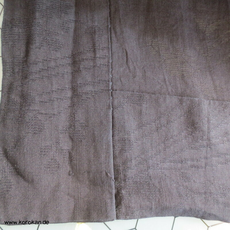 schwarz überfärbter Hanf Drehergewebe Juban Kimono