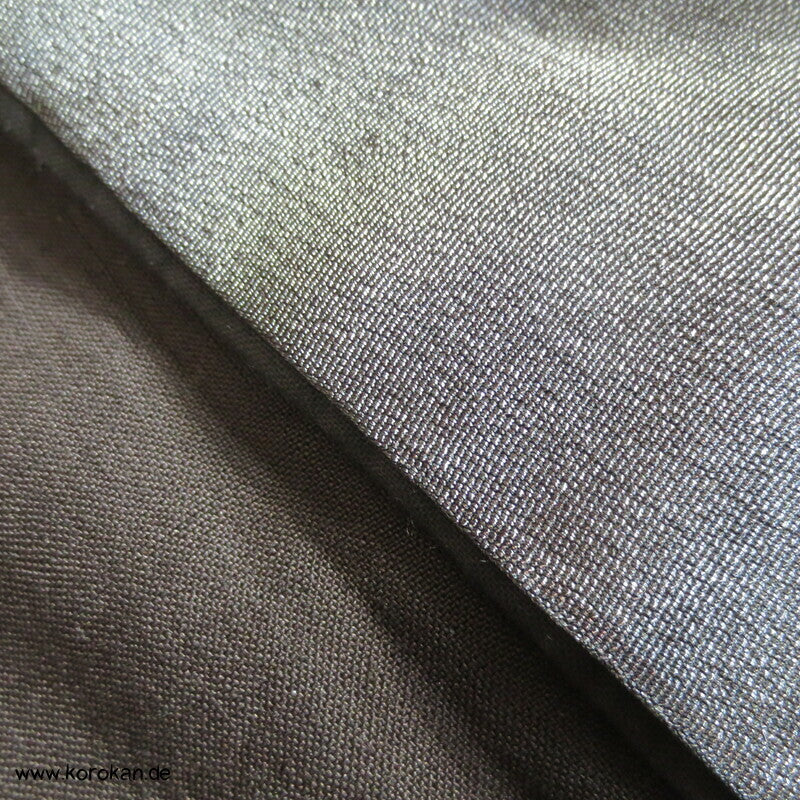 schwarz überfärbter Hanf Drehergewebe Juban Kimono
