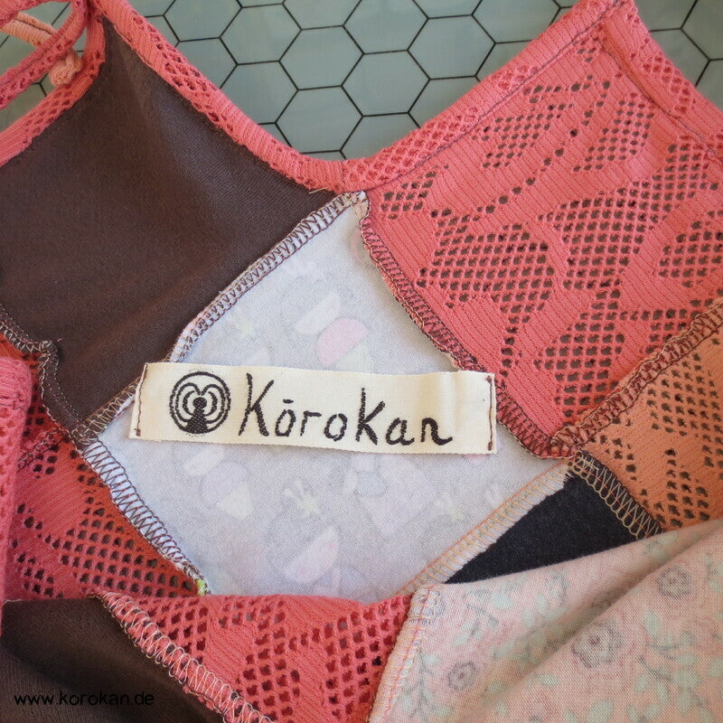 Jersey Patchwork Sommer Top diagonale Karos