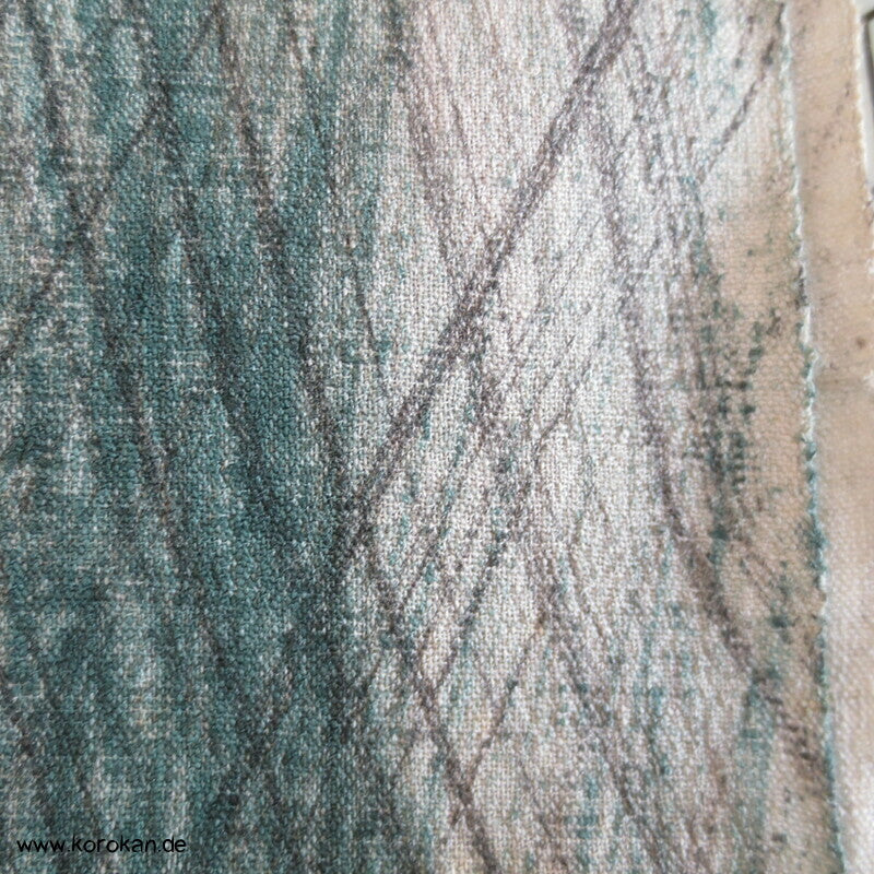 diagonalem Netzmuster Seiden Krepp Kimono Tanmono