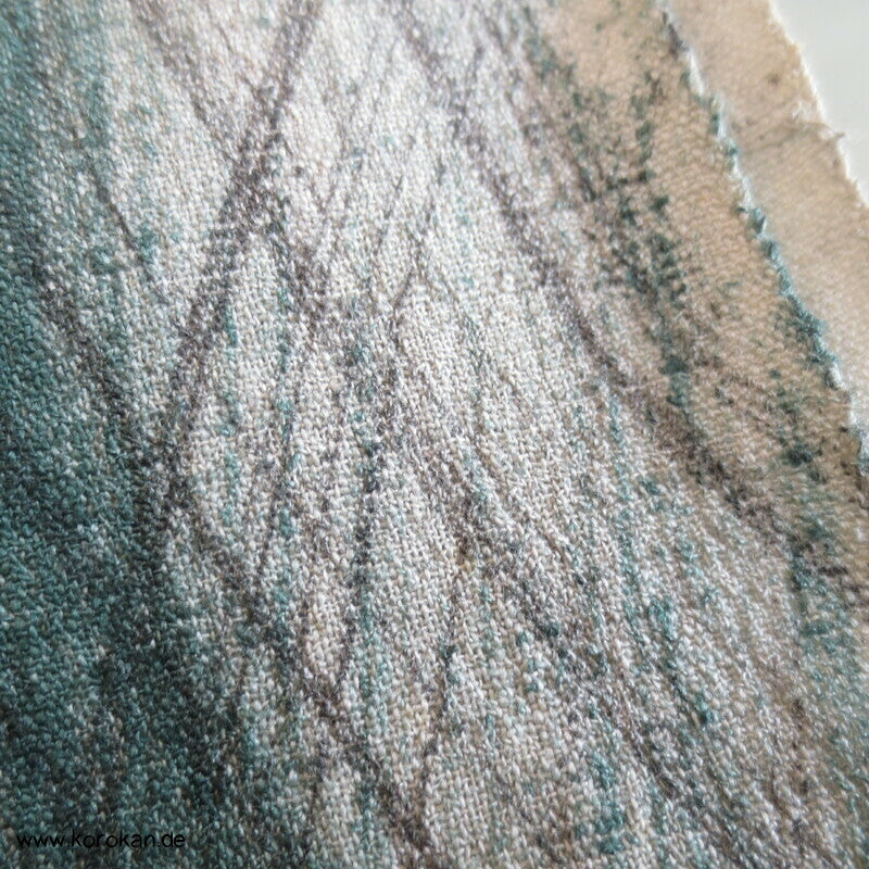 diagonalem Netzmuster Seiden Krepp Kimono Tanmono