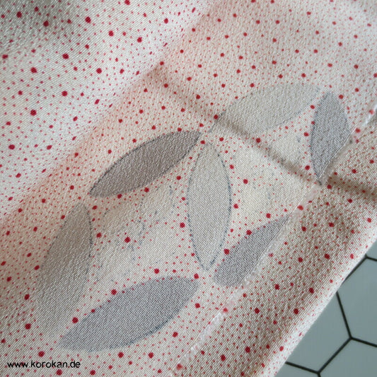 kleine Punkte, Shippo Chirimen Crepe Seide Araihari Kimono