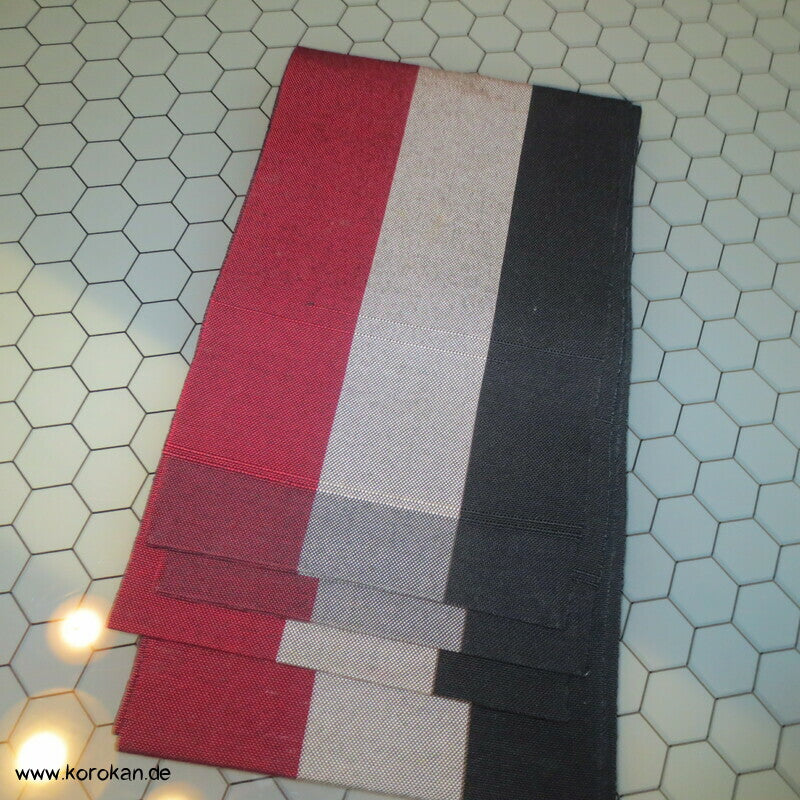 Han Haba Kimono Gürtel schwarz weiß rot