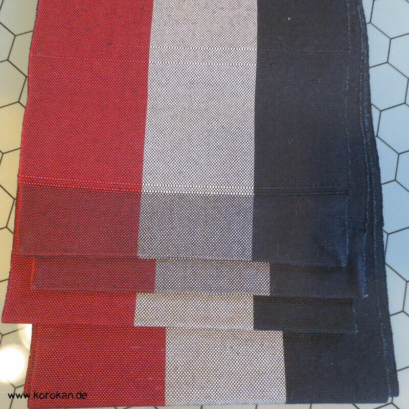 Han Haba Kimono Gürtel schwarz weiß rot