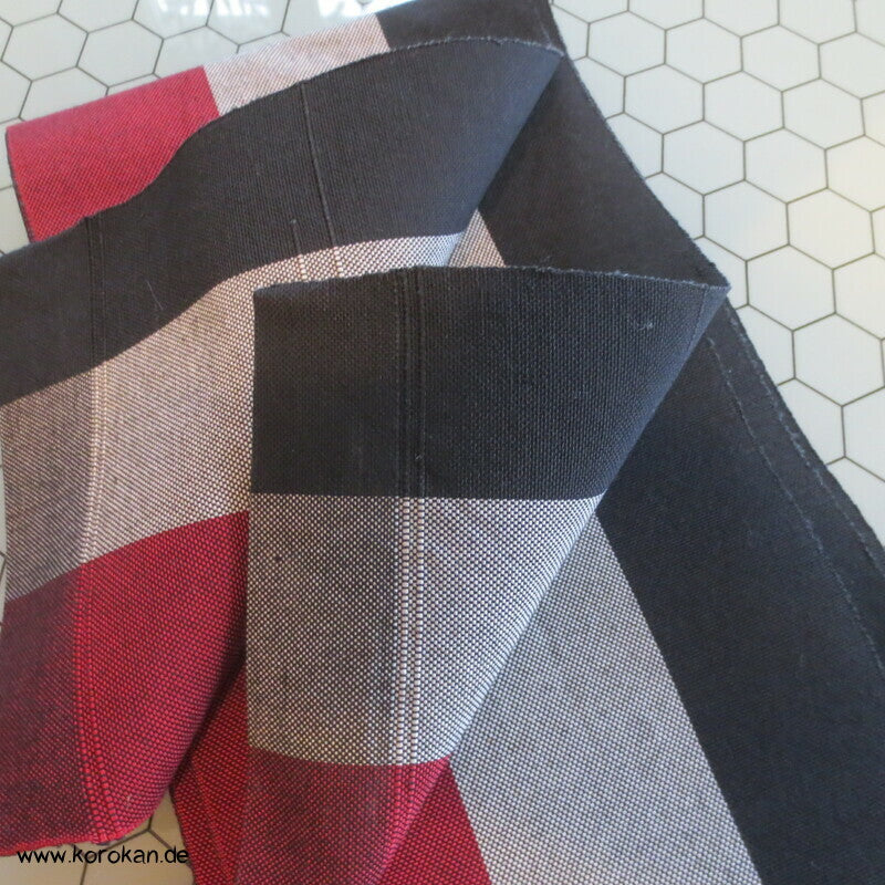 Han Haba Kimono Gürtel schwarz weiß rot
