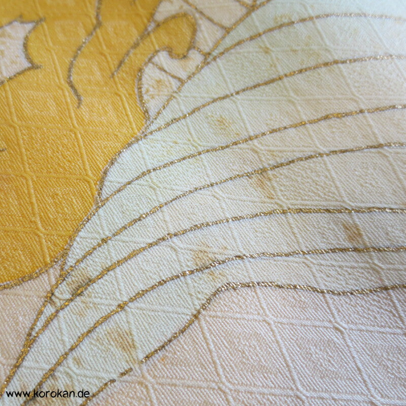 bunte brechende Wellen Seidendamast Homongi Kimono