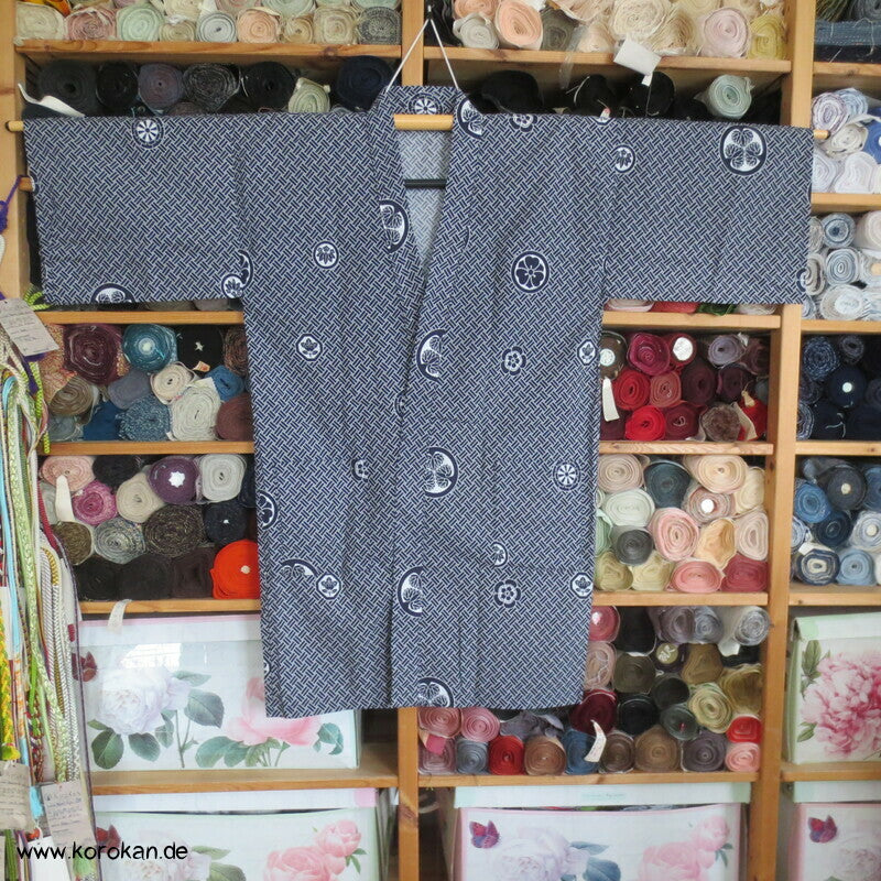 Higaki Flechtmuster Nemaki - Kinder / Jungen Kimono zum Schlafen, Baumwolle