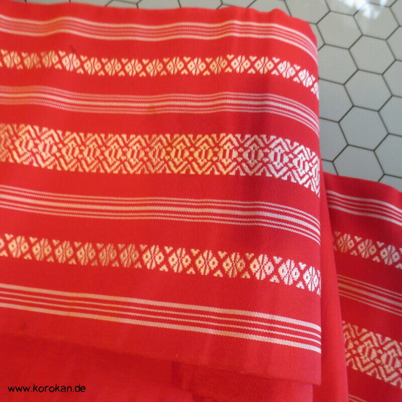 Han Haba Kimono Gürtel rot Hakata Streifen