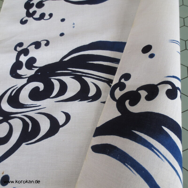 Wellen Yukata Kimono Baumwoll Stoff