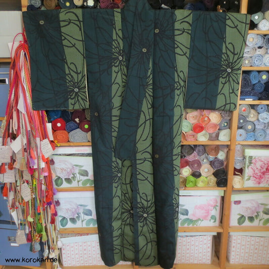 Crazy Chrysanthemen Komon Seiden Kimono, in Jacquardwebung