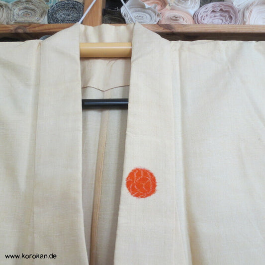 Kreise Kasuri Tsumugi Hitoe ungefütterter Japan Kimono