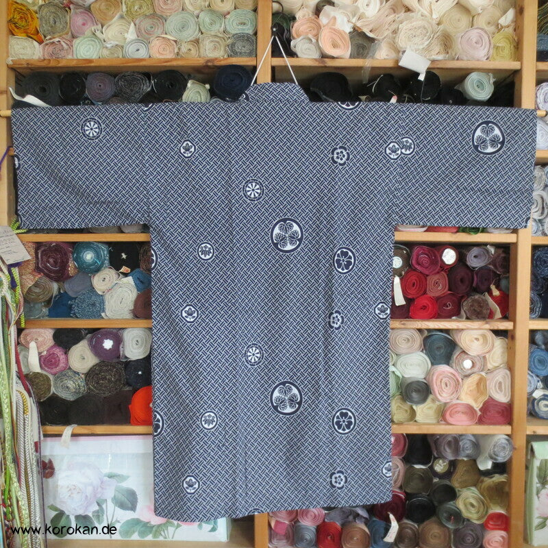 Higaki Flechtmuster Nemaki - Kinder / Jungen Kimono zum Schlafen, Baumwolle