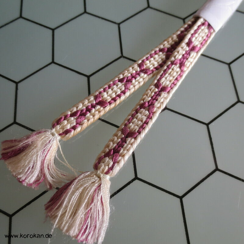 Haori Himo - Seide, mauve weiß Bienenwaben