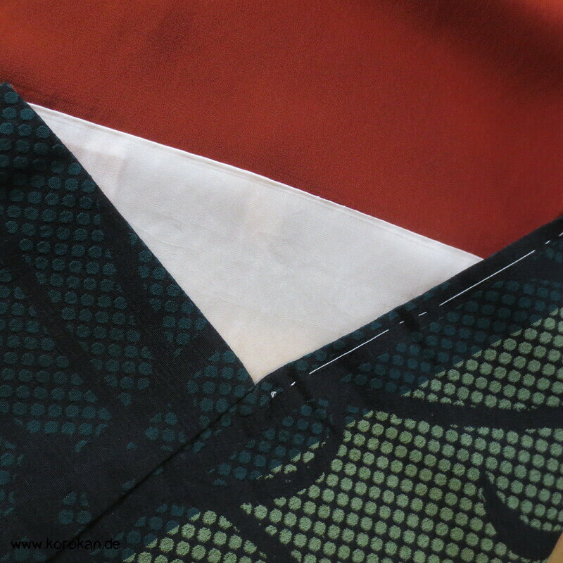 Crazy Chrysanthemen Komon Seiden Kimono, in Jacquardwebung