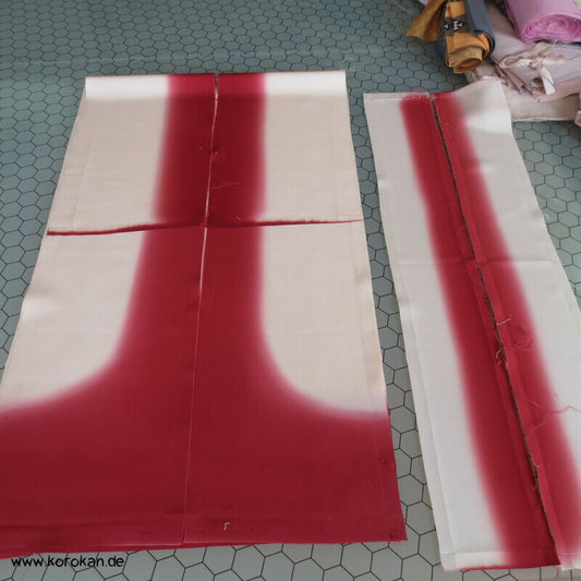 Araihari Kimono Hakkake Bokashi Farbverlaufsrand Futter