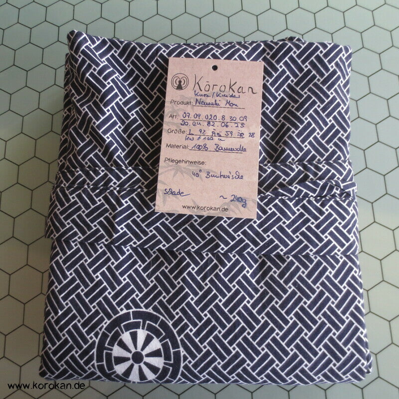 Higaki Flechtmuster Nemaki - Kinder / Jungen Kimono zum Schlafen, Baumwolle