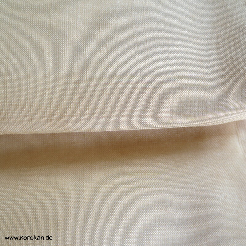 beige natur uni Kimono Honan Futterseide, originalgeheftet