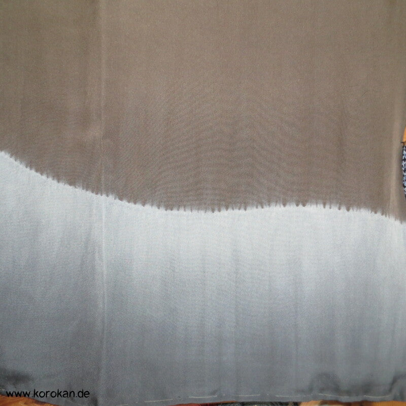 japanischer Shibori Batik Fuji San Juban Unterkimono, Seide