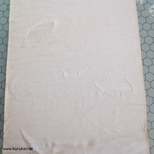 naturfarbene Wellen Kakeshita Hochzeits Kimono Seide