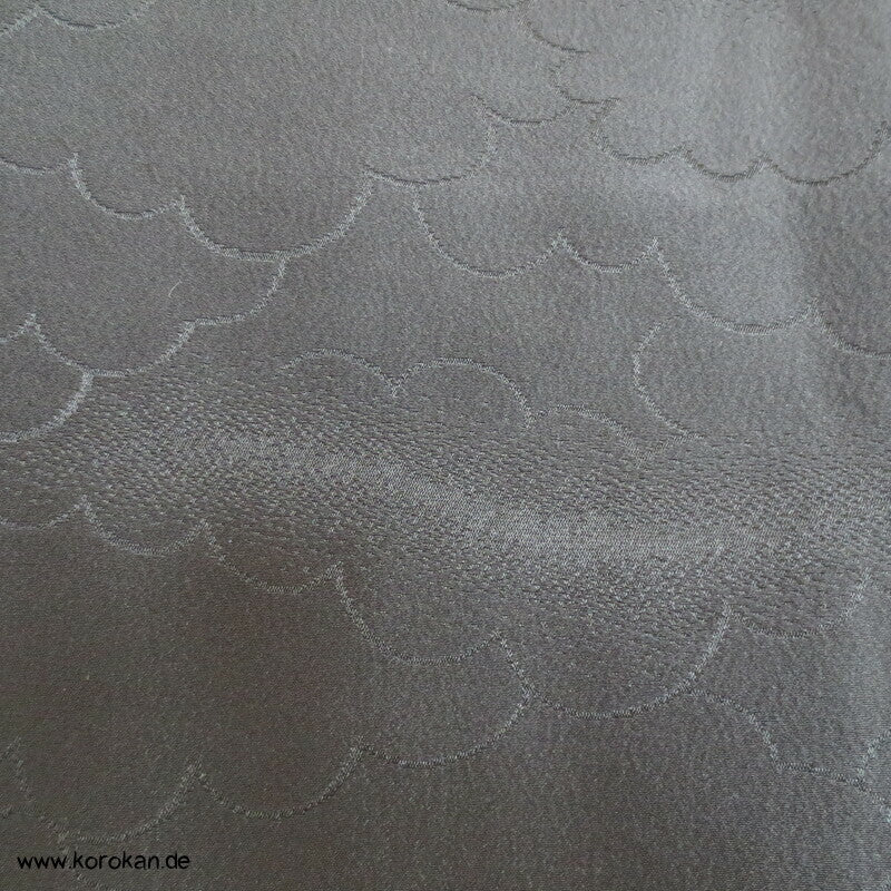 schwarze Seide, Damast gewebte Wolken Haori Kimono Jacke