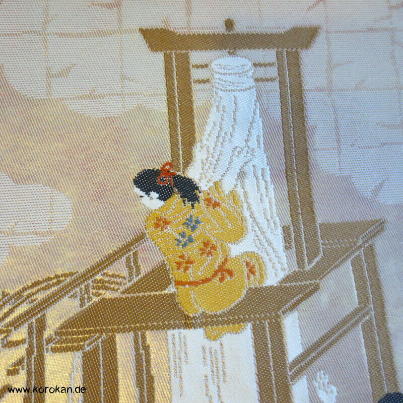 Jacquardwebstuhl Seiden Brokat Fukuro Obi Kimonogürtel