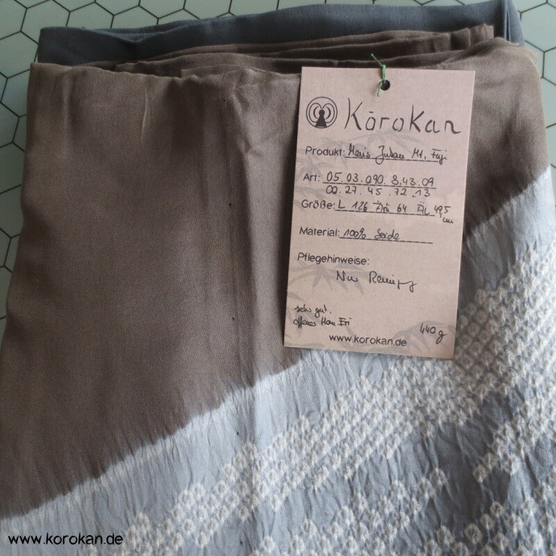 japanischer Shibori Batik Fuji San Juban Unterkimono, Seide