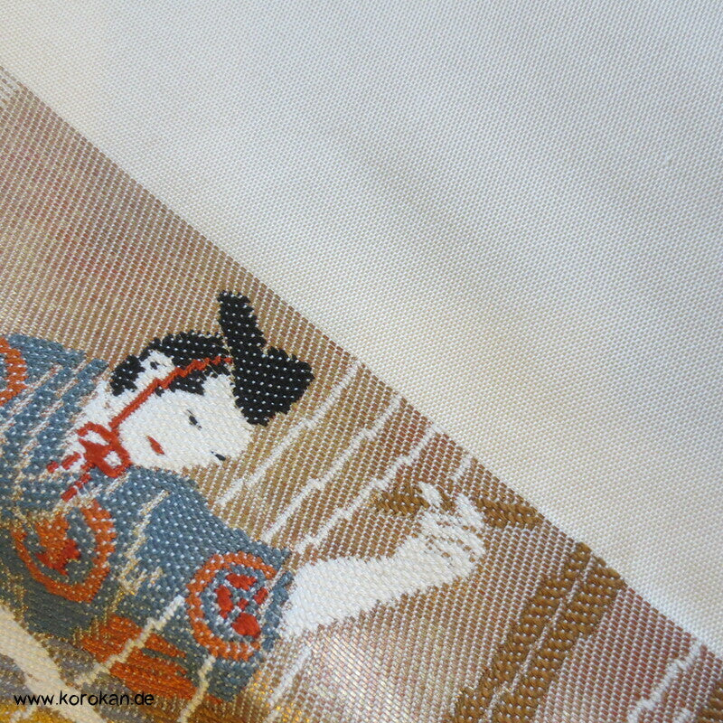 Jacquardwebstuhl Seiden Brokat Fukuro Obi Kimonogürtel