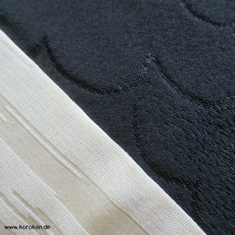 schwarze Seide, Damast gewebte Wolken Haori Kimono Jacke