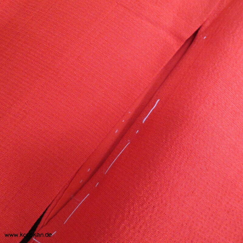 rote Wildseide, antiker Juban Unterkimono