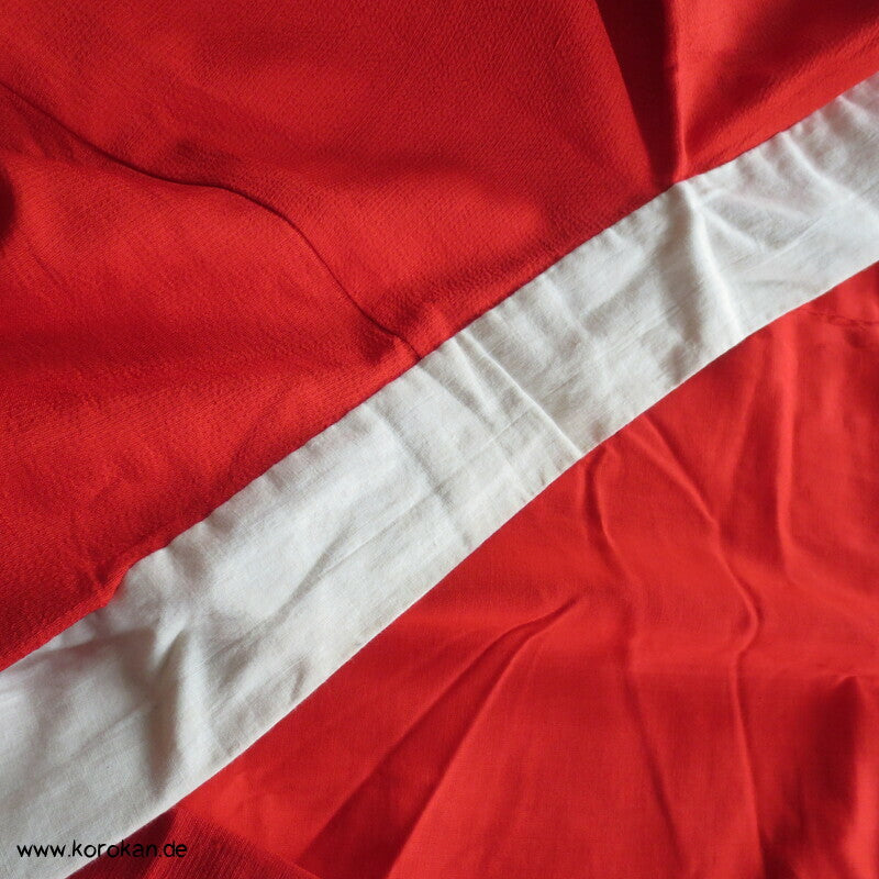 rote Wildseide, antiker Juban Unterkimono
