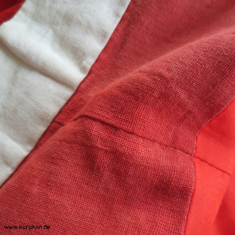 rote Wildseide, antiker Juban Unterkimono
