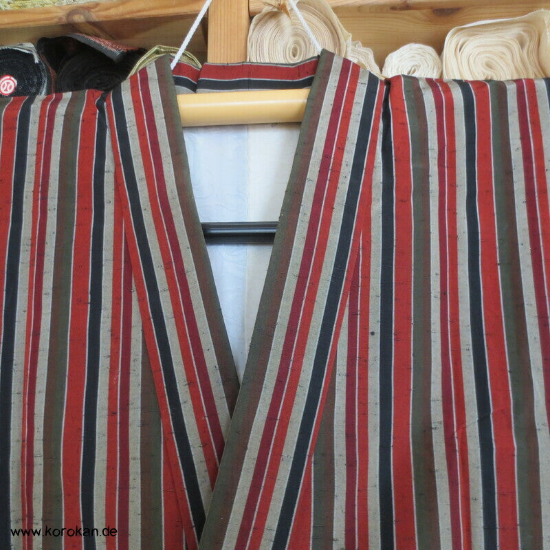 feine Streifen kurze Dochugi, japanische Kimono Alltags-/ Arbeitsjacke