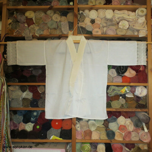 Hadajuban Kimono Unterhemd mit Spitzenärmeln und Han Eri