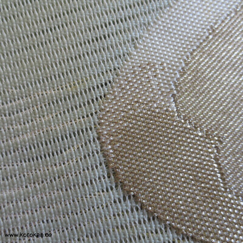 Fukuro Obi Sommer Wellen gold in perlmutt