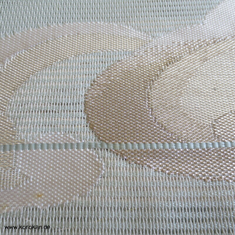 Fukuro Obi Sommer Wellen gold in perlmutt