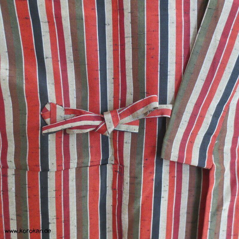 feine Streifen kurze Dochugi, japanische Kimono Alltags-/ Arbeitsjacke
