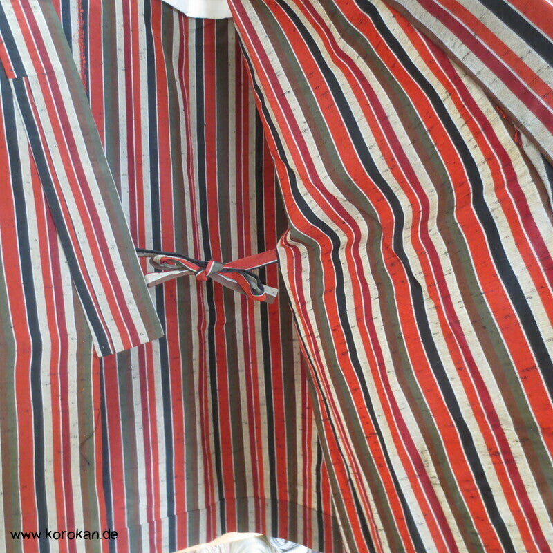 feine Streifen kurze Dochugi, japanische Kimono Alltags-/ Arbeitsjacke