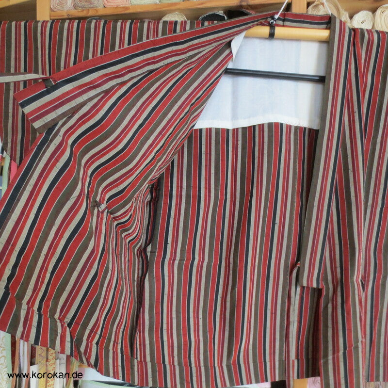 feine Streifen kurze Dochugi, japanische Kimono Alltags-/ Arbeitsjacke