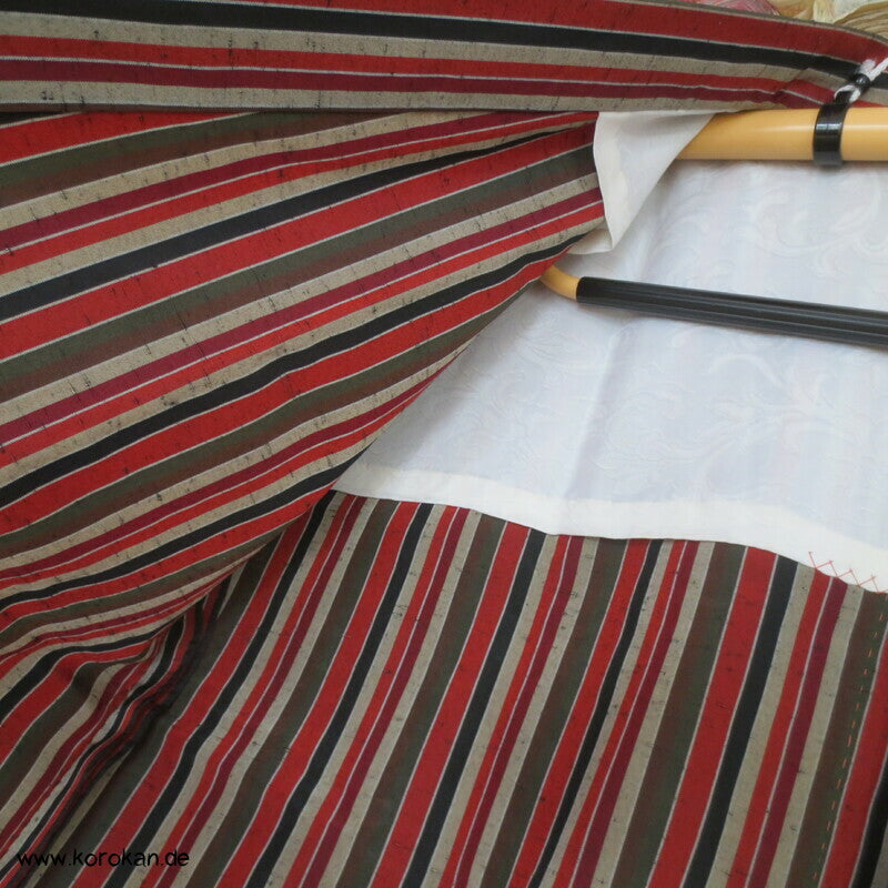 feine Streifen kurze Dochugi, japanische Kimono Alltags-/ Arbeitsjacke