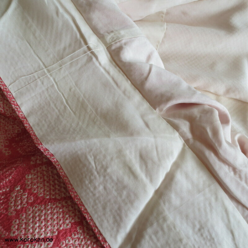 rosa Full Shibori Chrysanthemen Furisode