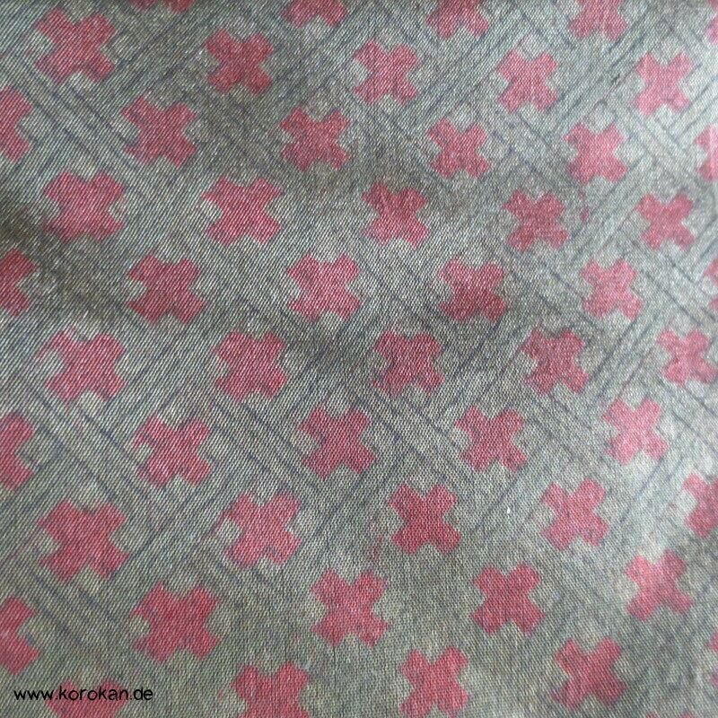 Flechtmuster Seidenpongé Araihari Kimono Futterstoffrest