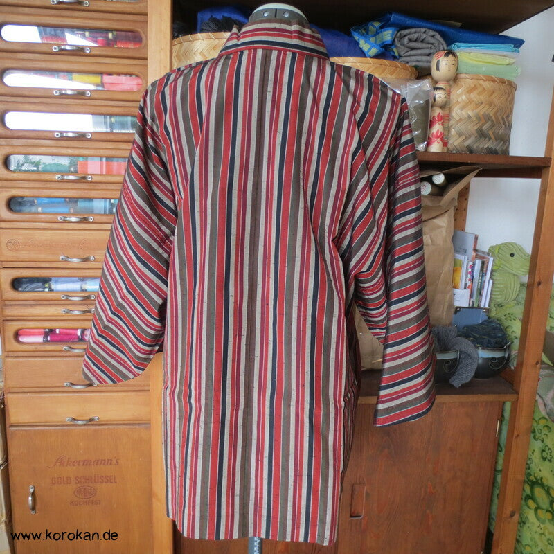 feine Streifen kurze Dochugi, japanische Kimono Alltags-/ Arbeitsjacke