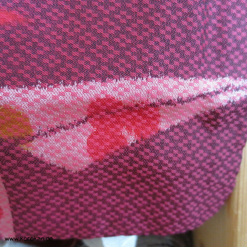 Kett Kasuri Origami Kraniche Komon Kimono