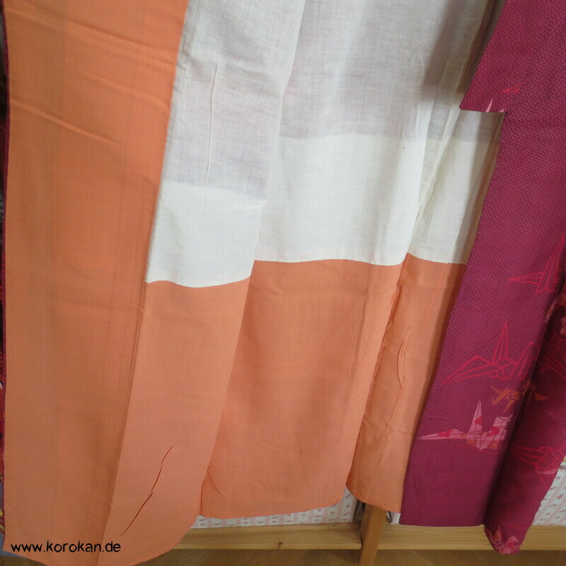 Kett Kasuri Origami Kraniche Komon Kimono