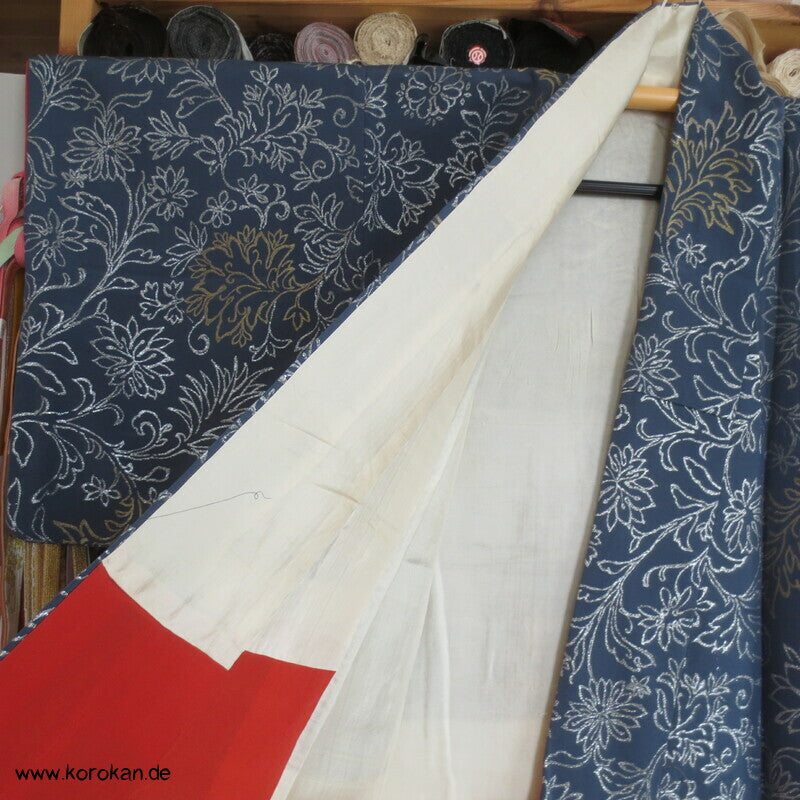 festlicher chinesischer Seiden Brokat 1950'er Komon Kimono