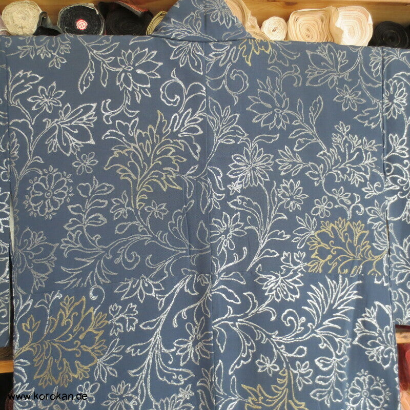 festlicher chinesischer Seiden Brokat 1950'er Komon Kimono