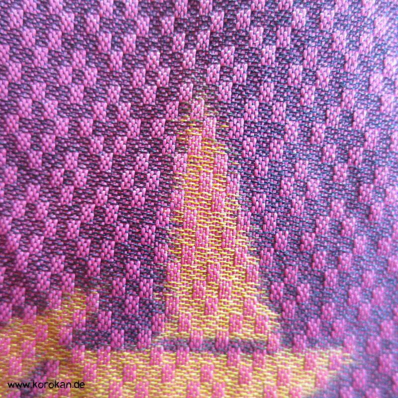 Kett Kasuri Origami Kraniche Komon Kimono