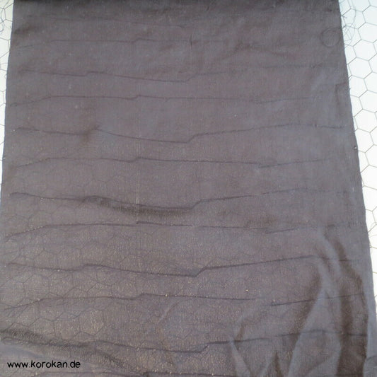 schwarze gewebte Streifen Japan Crepe Georgette Seide Araihari Kimono