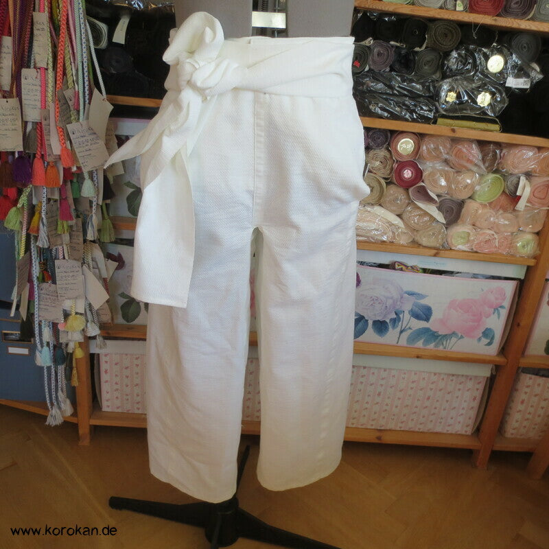 Hakama artige Hose, Handtuchrollen Baumwoll Gerstenkorn Stoff
