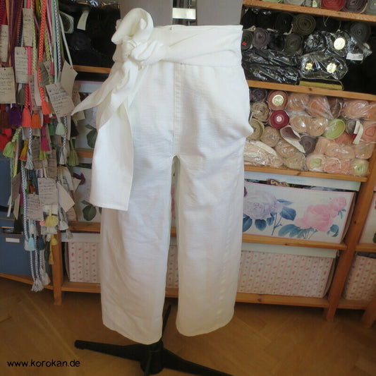 Hakama artige Hose, Handtuchrollen Baumwoll Gerstenkorn Stoff